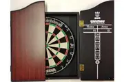 PRO STAR Micro Wire Dart board SET With Winmau Rosewood Dart Cabinet