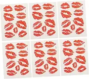 NOLITOY Sets Lips Temporary Stickers Temporary for Boys and Girls Self-adhesive Stickers Clean Sanitary Easy to Remove Feature Pcs