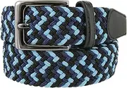 [Belts.com] Men's Stretch Belt Braided Elastic Stretch Belt Casual Weave Canvas Fabric Woven Belt 1-3/8" Wide