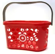 Target Mini Toy Shopping Handheld Basket Pretend Play Red / Tan Handle Spritz