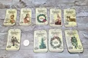 9-Christmas-Vintage- Junk Journal-Handmade-Crafts-Linen Cardstock-Gift-Hang-Tags
