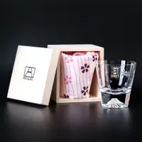 在飛比找PChome24h購物優惠-【田島硝子】日本手工吹製富士山杯 mini櫻花款 威士忌杯 
