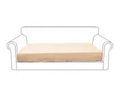 Water Repellent Sofa Seat Cushion Cover Furniture Couch Seat Slipcover Elastic Protectors -Beige