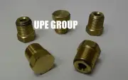 BRASS CORED HEX PLUG MALE 1/4 NPT THREADS PIPE FITTING AIR WATER BOAT QTY 5