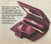 RARE VTG1983 Avon Ultra Wear burgundy make up case w/mirror NEW IN BOX-FREE SHIP