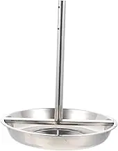 OFFSCH Stainless Steel Grilled Chicken Roasting Tray with Vertical Rack Grill Pan for Outdoor Cooking Easy to Assemble Roaster for BBQ and Campfire Parties