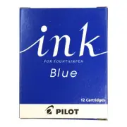 Pilot Fountain Pen Ink Cartridges Blue 12-Pack IRF-12SL