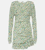[Alessandra Rich] Alessandra Rich Floral open-back silk minidress AU 12 multicoloured