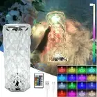 LED Crystal Table Lamp Diamond Rose Bar Night Light Touch Atmosphere Bedside Bar