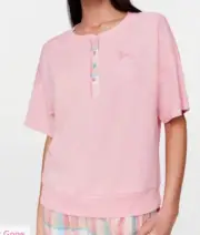 Peter Alexander Pink Henley Tee, new with tags