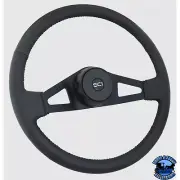 Steering Creations Jupiter 18" Black Leather Rim 2-Spoke Wheel (3-Hole)