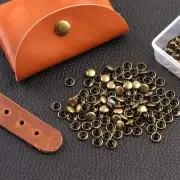 100 Sets Double Cap Metal Rivets Leather Rivet Studs for Leather Crafts Decor