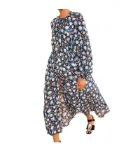 pattern blouse S,L sun printing