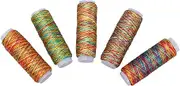 Embroidery Threads Embroidery Threads 5pcs/Bag Durable Rainbow Color Sewing Machine Thread 110m/roll Sewing Lines DIY Sewing Craftwork Accessories Tool Set.