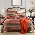 NEWLAKE Striped Classical Cotton 3-Piece Patchwork Bedspread Quilt Sets, Quee...