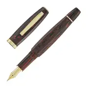 SCRIBO FEEL Fountain Pen in Palissandro Ebonite , 14kt Gold Flexible EF Nib