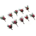 Plant Branch Fake Berries Artificial Pine Pick Christmas Wreath Decor Ornaments
