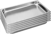 SOGA 6X Gastronorm GN Pan Full Size 1/1 GN Pan 4cm Deep Stainless Steel Tray - Baking Trays - GastronormPans5402X6