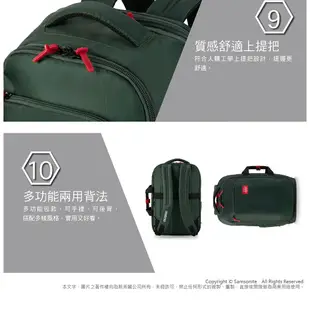 AT美國旅行者AMERICAN TOURISTER筆電後背包/旅行袋/電腦包15.6吋ASTON可擴充休閒多功能_綠/黑