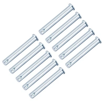 Single Hole Clevis Pins,10mm*80mm Flat Head Zinc-Plating Steel 10PACK