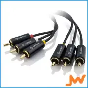 Alogic Premium 1m 3 RCA to RCA 3 Composite Cable - Male to Male