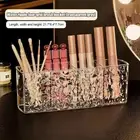 4 Grids Water Ripple PS Cosmetic Storage Box Makeup Brush Holder Organizer