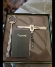 Christofle "Collection 3000" French Silver Plate Corkscrew w/ Bottle Opener Set