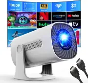 Mini Projector with Wifi and Bluetooth, 1080P Native 4K Support Projector Net...