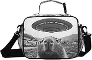 Insulated Lunch Box Capybara Surprise Funny for Women Men - Ideal for Work, Picnics - Includes Adjustable Shoulder Strap