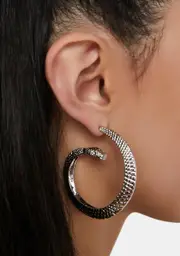Poisonous Bite Hoop Earrings