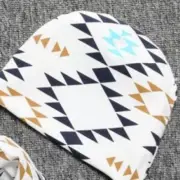Kids Beanie- Light Weight Material- Arrow/Triangle Shape Patterns