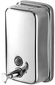 Home Hotel 304 Stainless Steel Soap Dispenser Hotel Shampoo Box Wall-Mounted Bathroom Manual Hand Soap Bottle Soap Lotion Shower Dispenser(1000ml)