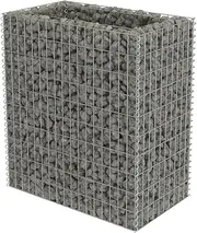 vidaXL Galvanised Steel Gabion Raised Bed - Sturdy Garden Planter with Durable Mesh Grid, Perfect for Creating Stylish Borders - 90x50x100 cm, Silver