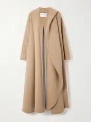 [Alaïa] Alaïa - Belted Wool And Cashmere-blend Hooded Coat - Beige - FR 34 FR 34 Neutrals