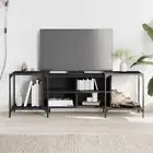 TV Cabinet Black Engineered Wood