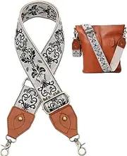 [AZIDWERYQ] Purse Strap, 2" Wide Adjustable Replacement Purse Straps, Jacquard Embroidery Crossbody Straps for Purses, Bag, Handbags, Guitar Strap