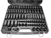 ATD 2381 81 Pc. 3/8" Drive 6 Pt. SAE & Metric Impact Socket/Universal Swivel Set
