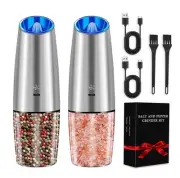 USB Rechargeable Electric Salt and Pepper Grinder Set Adjustable Coarseness