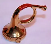 Limoges Trinket Box Peint Main France - French Horn Musical Instrument