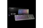 EVGA Z12 RGB Gaming Keyboard, RGB Backlit LED, 5 Programmable Macro Keys, Dedicated Media Keys, Water Resistant, 834-W0-12US-KR