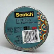 New Sealed Scotch Paul Frank Rainbow Blue Monkey 3M Duct Tape Julius 2012 1 Roll