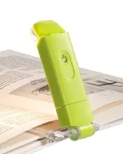 USB Rechargeable Amber Book Reading Light Blue Light Blocking, Green