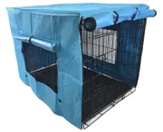 YES4PETS 48' Collapsible Metal Dog Puppy Crate Cat Cage With Cover