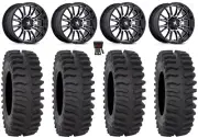 MSA ThunderLips 14" Wheels Machined 30" XT400 Tires Polaris RZR Turbo S / RS1