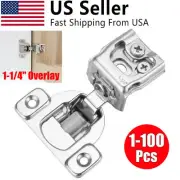 1-1/4" Overlay Soft Close 105 Degree 2 Cam Press In Face Frame Cabinet Hinge Lot