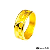 在飛比找PChome24h購物優惠-Jove gold 簡單愛黃金男戒指