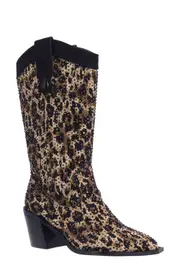 J. Reneé Laylani Pointed Toe Western Boot in Brown/Black at Nordstrom, Size 6