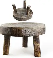 Wood Plant Stand - Wooden Stool Plant Stand Indoor | Ideal Plant Table | Decorative Flower Pot Riser Lightweight Wooden Planter Stool Stand For Apartment Bedroom Window Patio Or Bathroom