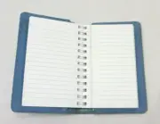 Post Impression 5" Refillable Notebook Leather Cover 134 Pages Spiral Insert Bl