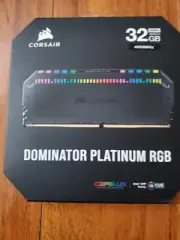 CORSAIR DOMINATOR PLATI RGB 32GB 2x16GB DDR4 DRAM 4000MHz C19 CMT32GX4M2K4000C19